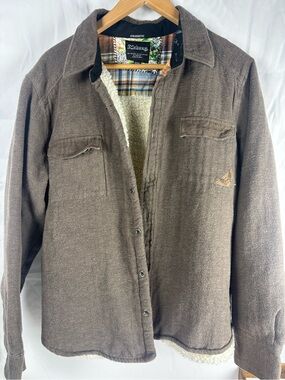 Vintage Billabong Brown Sherpa-Lined Shirt Jacket